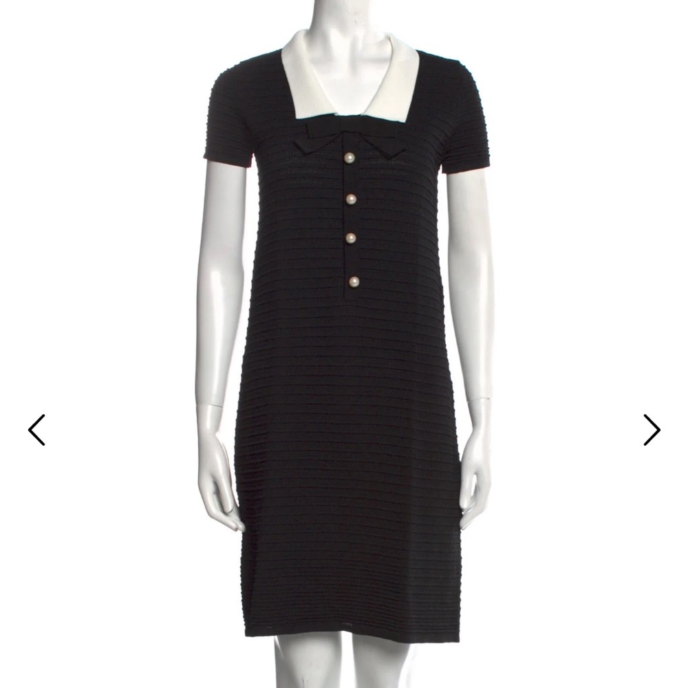 Luisa Spagnoli Black and White Midi Dress